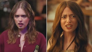 Left: Aimee Lou Wood for "SNL U.K." (Sky One/YouTube), Right: Sarah Sherman on "Saturday Night Live" (NBC/YouTube)