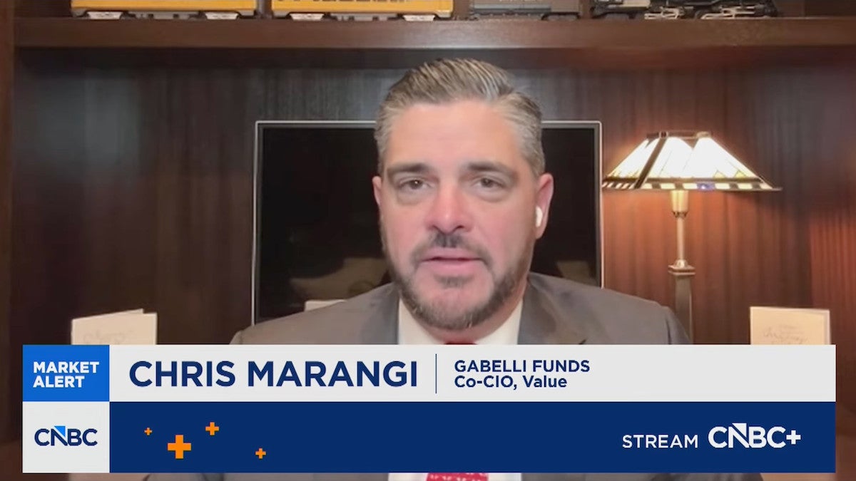 GAMCO's Chris Marangi on CNBC+ in January 2026. (CNBC/YouTube)