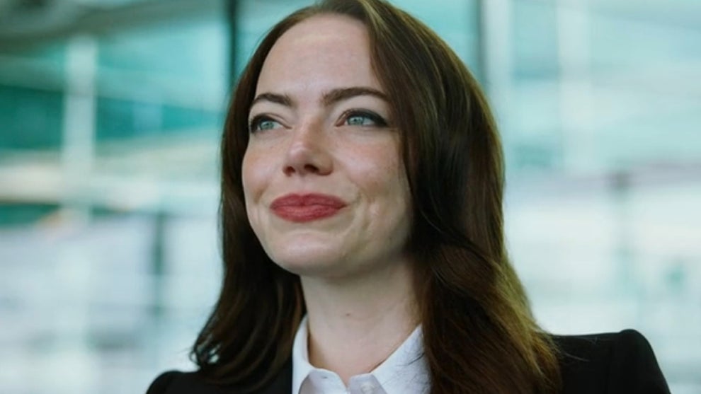 Emma Stone in "Bugonia" (Focus Features)