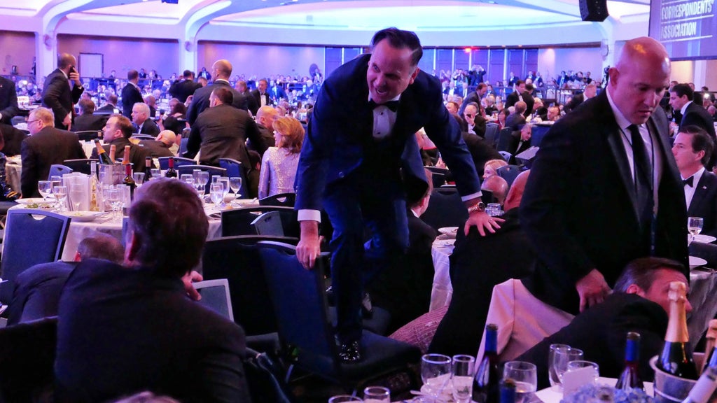 Dinner guests, like Trump adviser Dan Scavino, sought cover after gunshots rang.