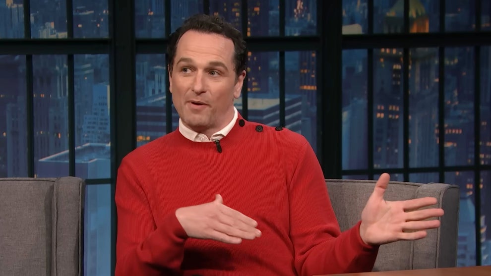 Matthew Rhys appears as a guest on the April 28, 2026 edition of "Late Night With Seth Meyers" (NBC)