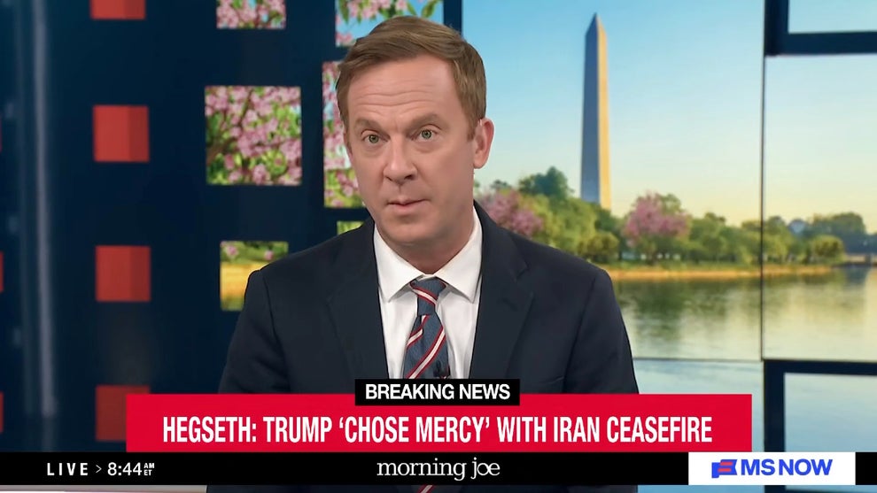 Jonathan Lemire co-hosts the April 8, 2026 edition of "Morning Joe" (MS NOW)