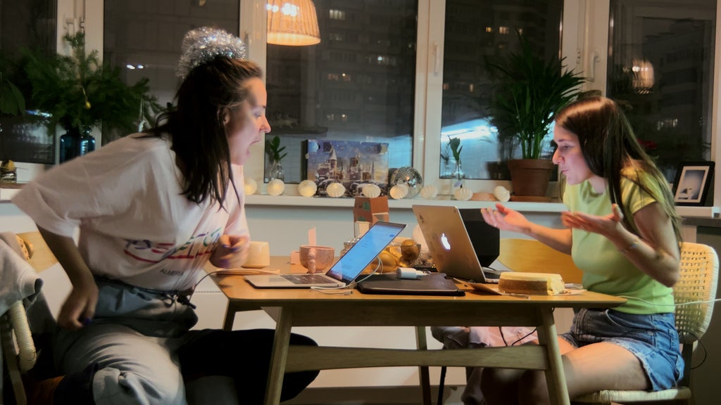 Olga Churakova and Sonya Groysman in "My Undesirable Friends" (Courtesy of Mubi)