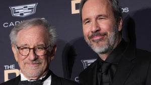 Steven Spielberg and Denis Villeneuve pose in the press room during the 75th Directors Guild of America Awards at The Beverly Hilton on Feb. 18, 2023. (JC Olivera/WireImage)