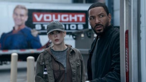 Erin Moriarty as Annie January/Starlight and Laz Alonso as Mother's Milk in Season 5 of "The Boys" (Prime Video)