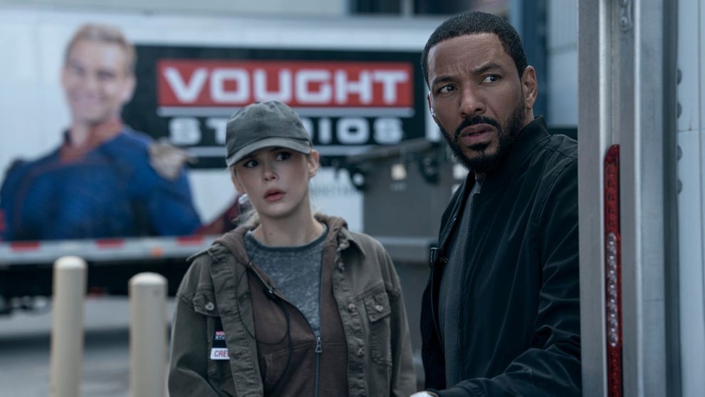 Erin Moriarty as Annie January/Starlight and Laz Alonso as Mother's Milk in Season 5 of "The Boys" (Prime Video)