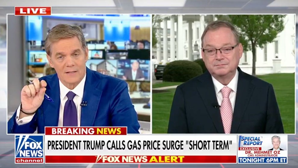 Fox News host Bill Hemmer and Economic Council Director Kevin Hassett (Fox News)
