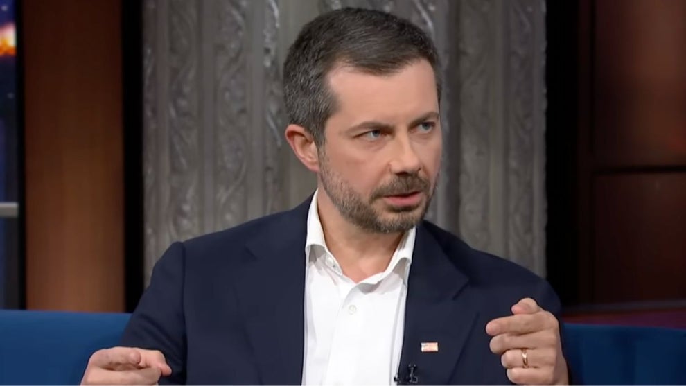Pete Buttigieg on "The Late Show" (CBS, YouTube screenshot)