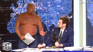 Alex Jones Goes Topless During On-Air Meltdown Over The Onion’s InfoWars Purchase: ‘Keep Laughing’ | Video