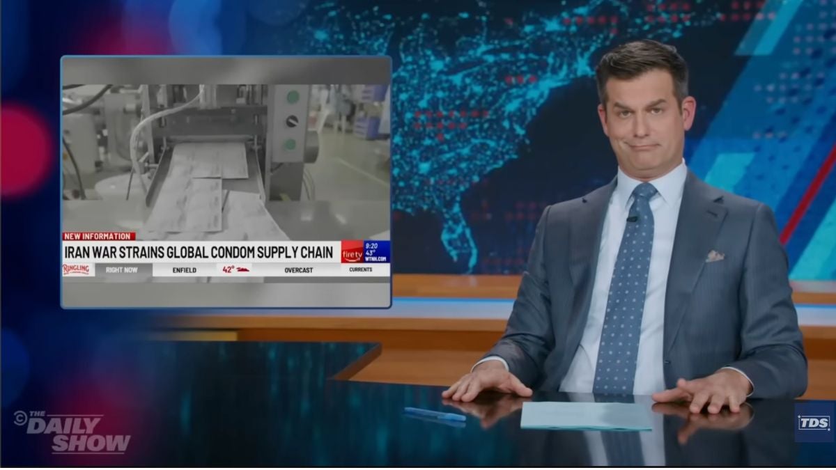 ‘The Daily Show’: Trump’s Iran War Is Now Impacting Condom Prices, So ‘Do More Hand Stuff’ | Video
