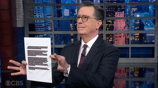 Stephen Colbert’s Redacted Farewell Note to Pam Bondi Mocks Her Epstein Files Drop One Last Time | Video