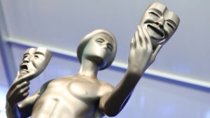 The SAG actor statue is displayed on the red carpet in 2025