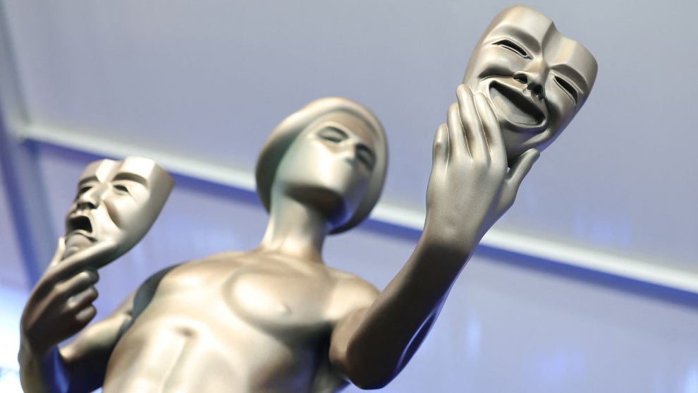 The SAG actor statue is displayed on the red carpet in 2025