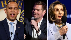 Hakeem Jeffries, Eric Swalwell, Nancy Pelosi