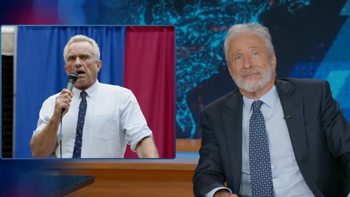 Jon Stewart Suggests RFK Jr. ‘Abandoning’ Cheryl Hines During WHCD Evacuation Is a Kennedy Family Tradition | Video
