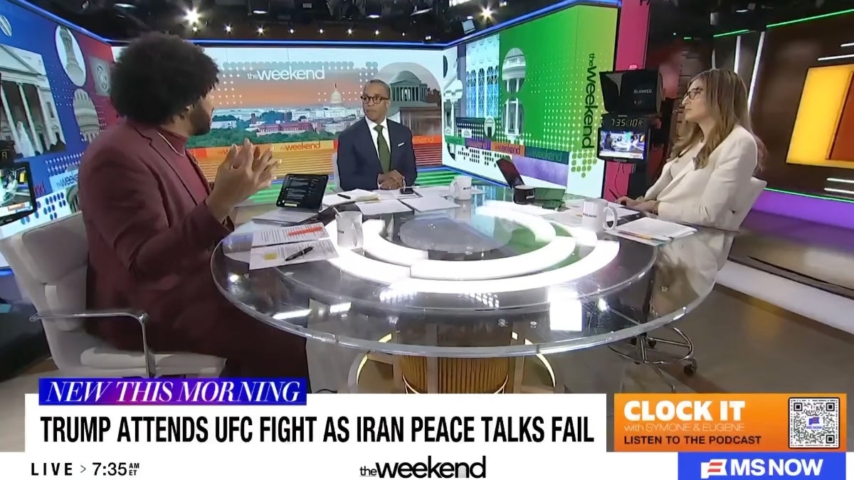 Trump’s ‘Ridiculous’ UFC Championship Appearance Proves He ‘Don’t Care’ About Ending Iran War, Eugene Daniels Says | Video