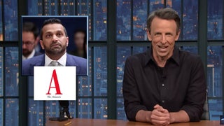 Seth Meyers Jokes Kash Patel Must Be Drunk to Think The Atlantic Can Afford $250 Million Defamation Suit  | Video