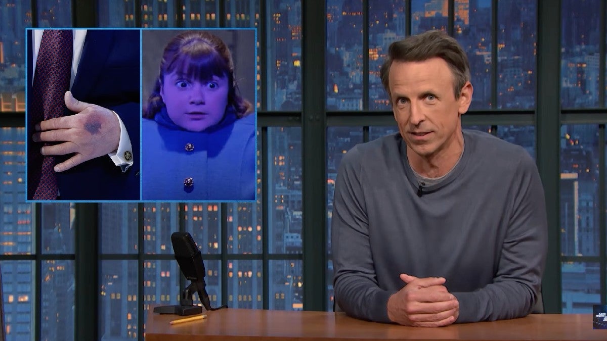 Seth Meyers Wonders if Trump’s Presidency Ends in ‘Willy Wonka’ Scenario Instead of Impeachment | Video