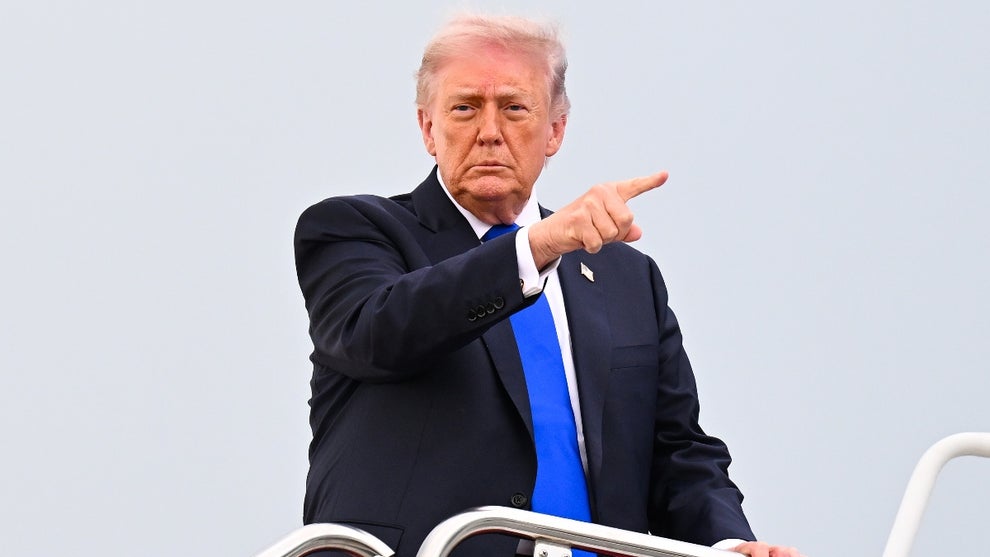 U.S. President Donald Trump boards Air Force One on April 24, 2026 at Joint Base Andrews, Maryland