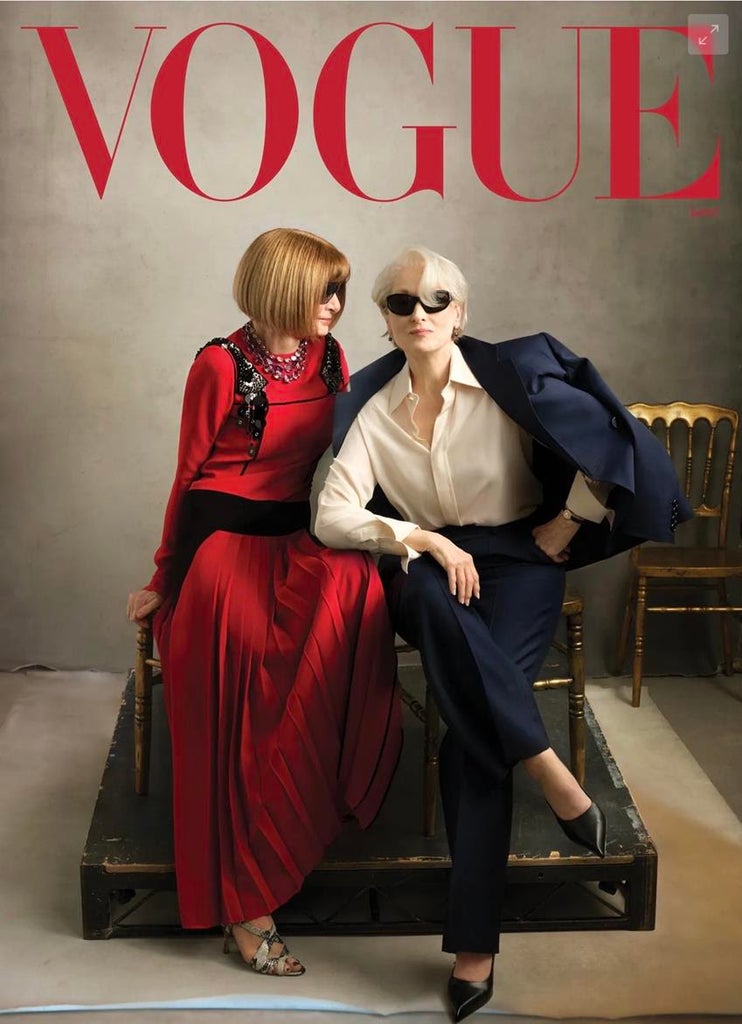 Vogue cover featuring Anna Wintour and Meryl Streep. Source: Conde Nast 