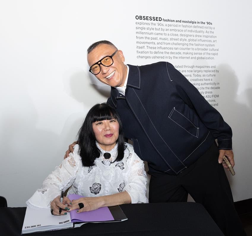 Anna Sui and Joe Zee. Source: ASU FIDM