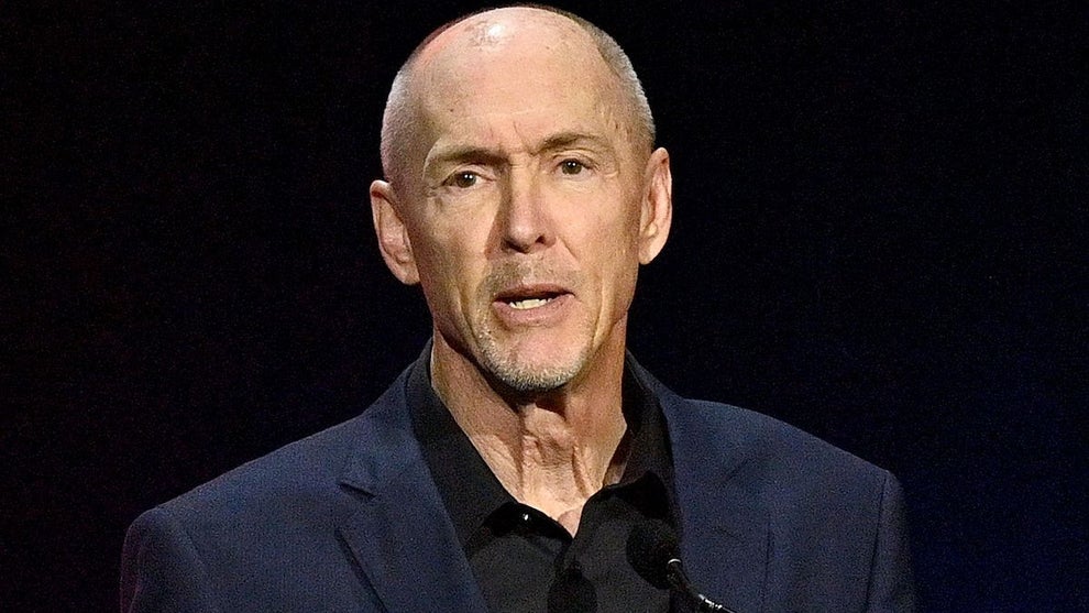 Chris Aronson speaks at CinemaCon 2025. (Jerod Harris/Getty Images)