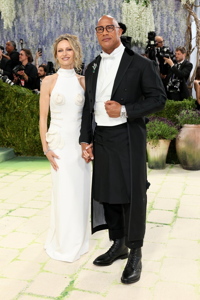 Lauren Hashian and Dwayne Johnson