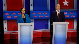 Tom Steyer and Katie Porter Come Out Swinging Against ‘Crook’ Trump as Rivals Sidestep Tough Stances