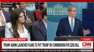 Kaitlan Collins and Scott Bessent (Credit: CNN)