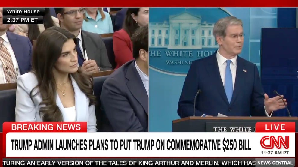 Kaitlan Collins and Scott Bessent (Credit: CNN)