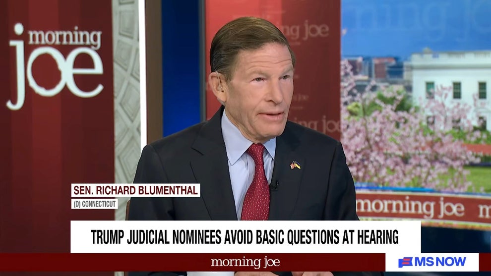 Senator Richard Blumenthal appears as a guest on the May 4, 2026 edition of "Morning Joe" (MS NOW)