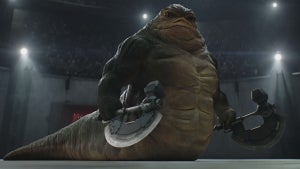 Rotta the Hutt in "The Mandalorian and Grogu" (Credit: Disney)