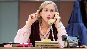 Katie Finneran in "The Receptionist" Off Broadway (Joan Marcus)