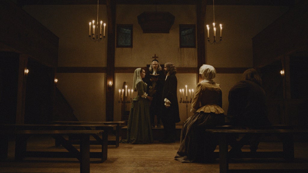 Betty Gilpin and Hamish Linklater in "Widow's Bay" Episode 6 (Apple TV)