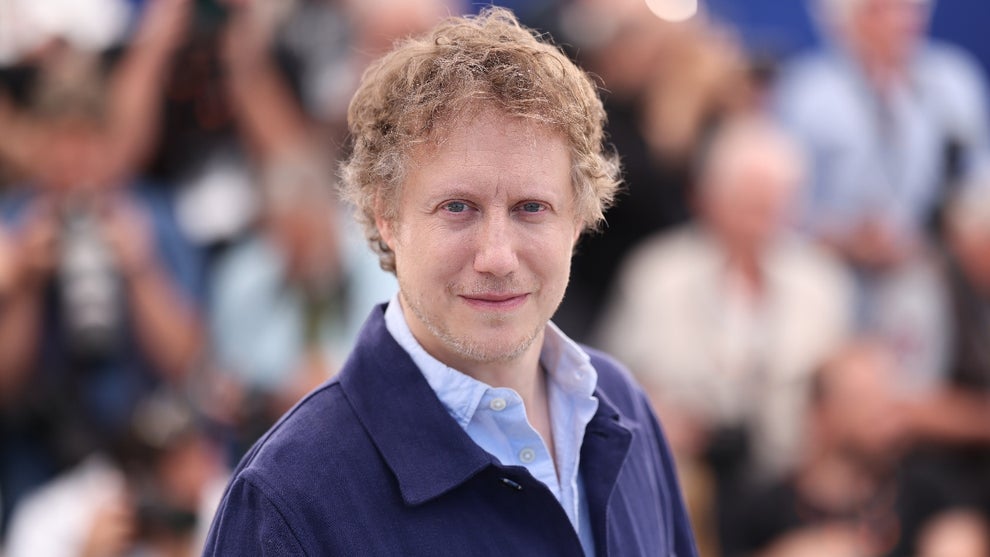 László Nemes pose during the "Moulin" photocall at the 79th annual Cannes Film Festival at Palais des Festivals on May 18, 2026 in Cannes, France