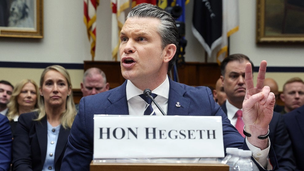 U.S. Secretary of Defense Pete Hegseth testifies before the House Armed Services Committee in the Rayburn House Office Building on April 29, 2026 in Washington, DC.