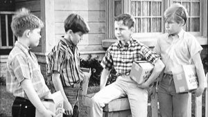 Dennis Rush (pictured sitting down) co-starred on "The Andy Griffith Show." (Keith Thibodeaux via Facebook/CBS)