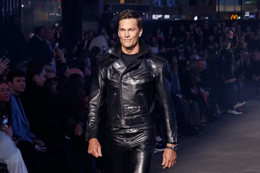 Tom Brady walks the Gucci Cruise 2027 show. Source: Getty Images