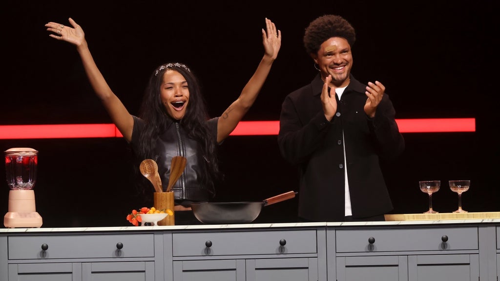 Quen Blackwell and Trevor Noah
