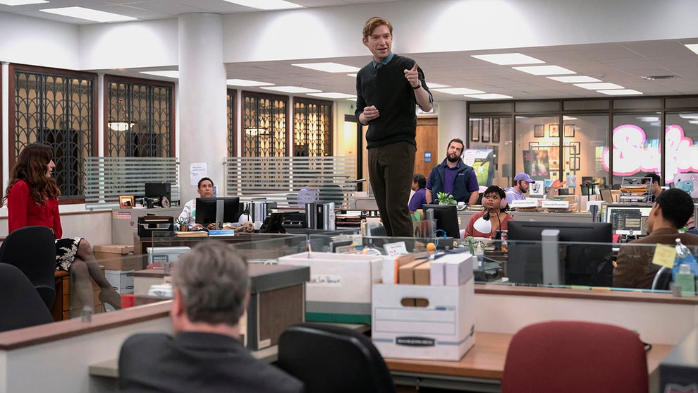 Domhnall Gleeson as Ned Sampson in "The Paper" (Peacock)