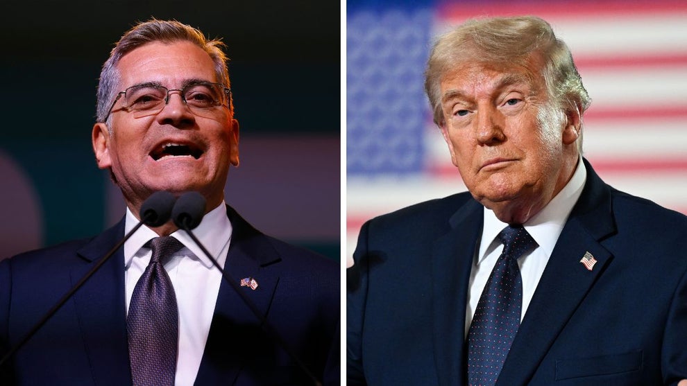 Xavier Becerra, Donald Trump (Credit: Getty Images)