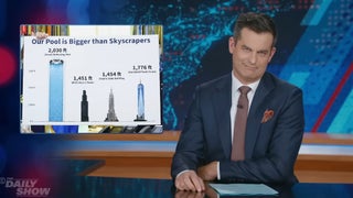 ‘The Daily Show’ Mocks Trump’s Reflecting Pool-Skyscrapers Chart: ‘Totally Different Things’ | Video