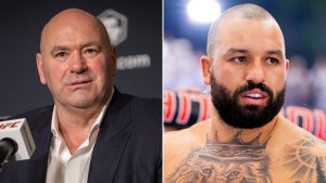 Left: Dana White (Nathan Posner/Anadolu via Getty Images), Right: Josh Hokit (Jeff Bottari/Zuffa LLC)