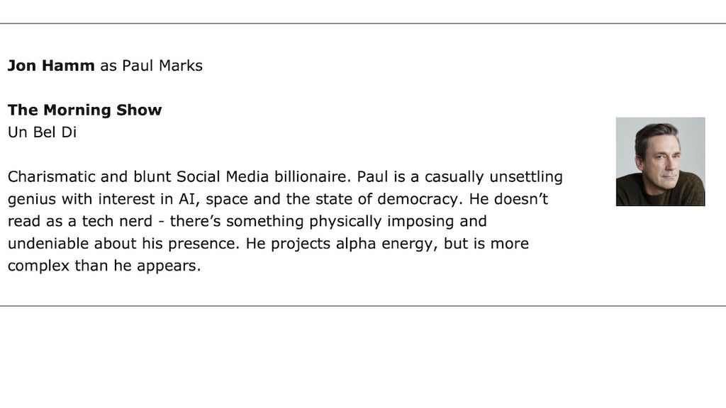 Jon Hamm on Emmy ballot