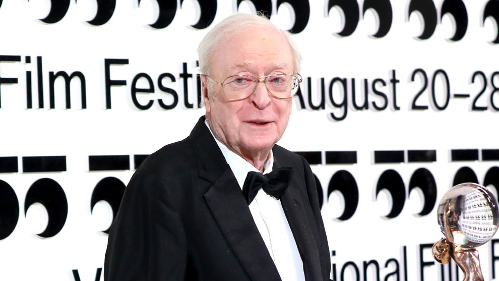 Michael Caine receives the Crystal Globe for Outstanding Contribution to World Cinema at the 55th Karlovy Vary International Film Festival on August 20, 2021 in Karlovy Vary, Czech Republic. (Gabriel Kuchta/Getty Images)