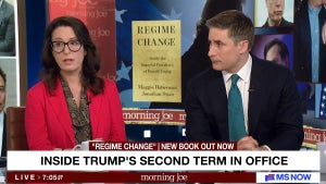 New York Times journalists Maggie Haberman and Jonathan Swan appear as guests on the June 26, 2026 edition of "Morning Joe" (MS NOW)