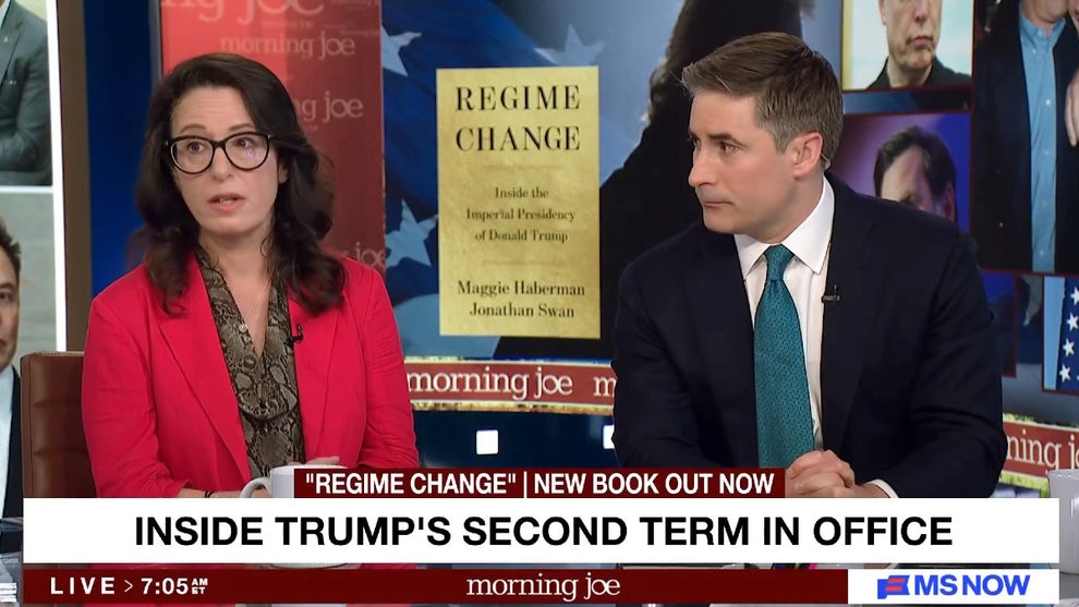 New York Times journalists Maggie Haberman and Jonathan Swan appear as guests on the June 26, 2026 edition of "Morning Joe" (MS NOW)