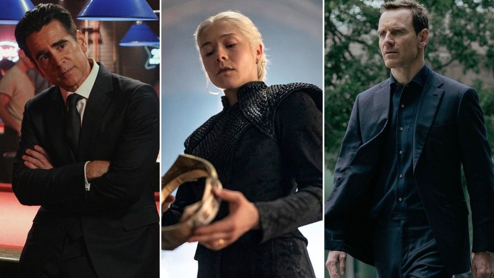 Left to right: "Sugar" Season 2 (Apple TV), "House of the Dragon" Season 3 (Ollie Upton/HBO) and "The Agency" Season (Sophie Mutevelian/Paramount+)