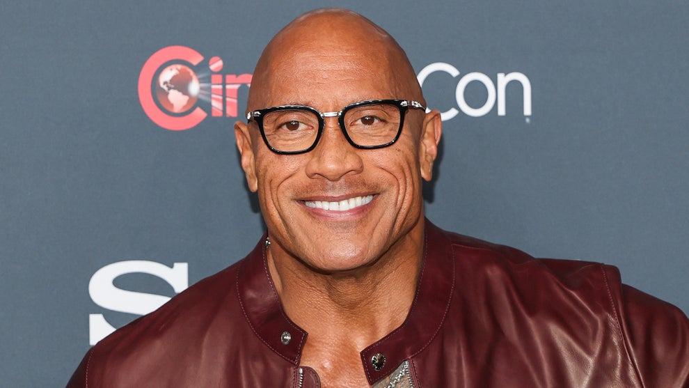 Dwayne “The Rock” Johnson promotes the upcoming film "Jumanji: Open World" at the Sony Pictures Entertainment presentation during CinemaCon, the official convention of Cinema United, at The Dolby Colosseum at Caesars Palace on April 13, 2026 in Las Vegas, Nevada. (Ethan Miller/Getty Images)