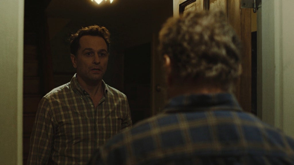 Matthew Rhys and Stephen Root in "Widow's Bay" Episode 8 (Apple TV)